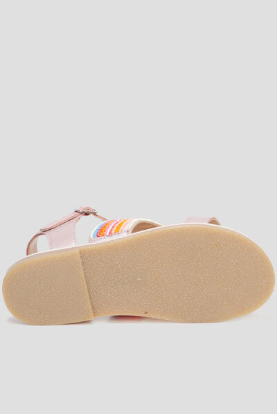 Sandales avec perles Creeks rose fille