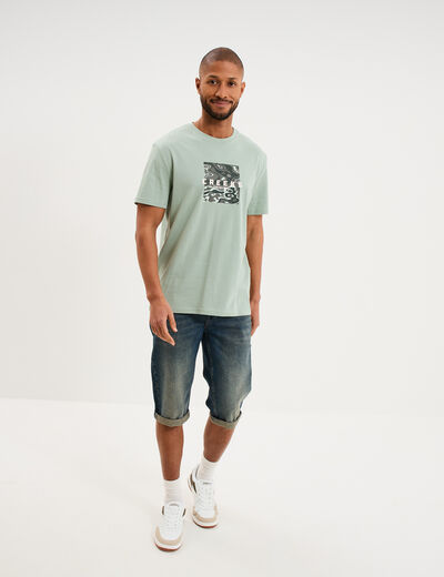 Bermuda short en jean regular denim used homme