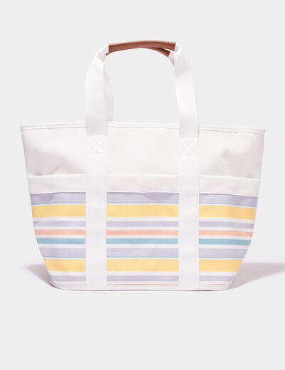 Sac cabas en toile multicolore femme