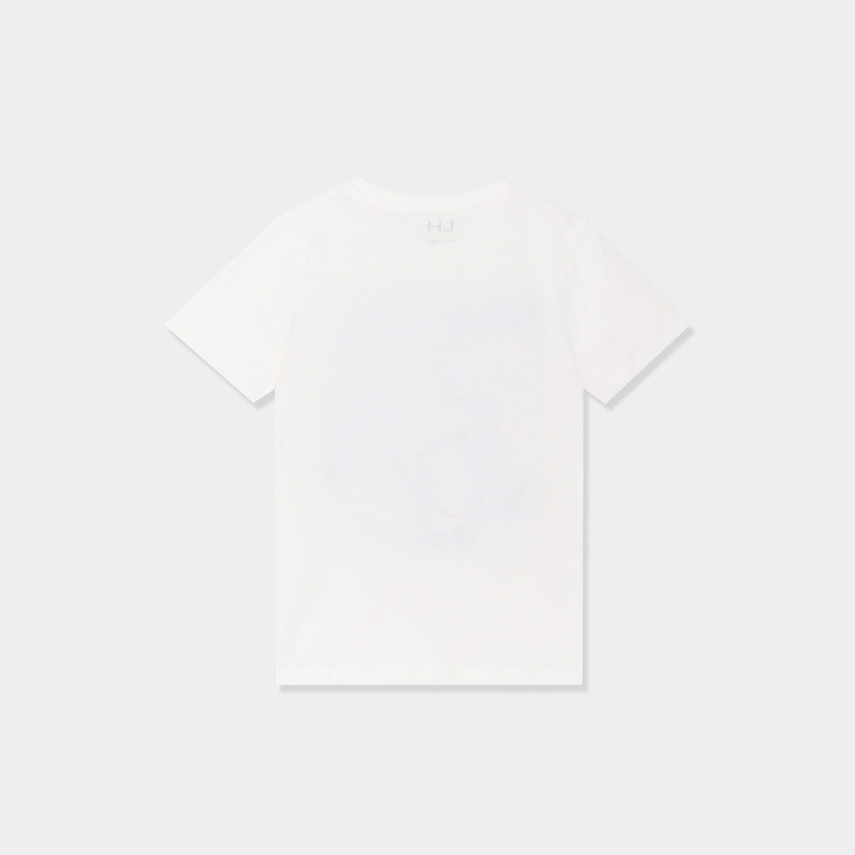 T-shirt avec col rond manches courtes creme garçon