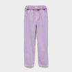Pantalon mom taille &eacute;lastiqu&eacute;e mauve fille