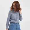 Chemise manches longues lin majoritaire bleu femme