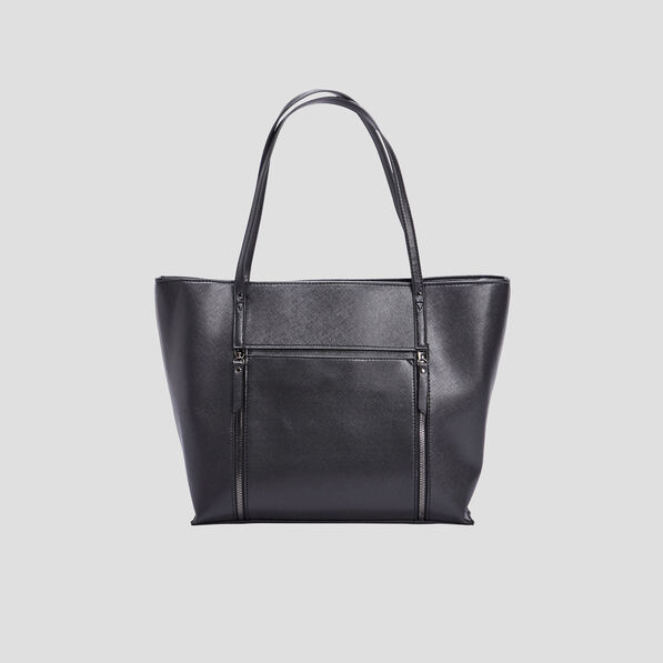 Sac cabas trapèze noir femme