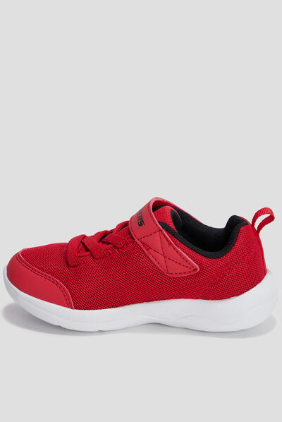 Baskets à scratchs Skechers Skechstepz rouge garçon
