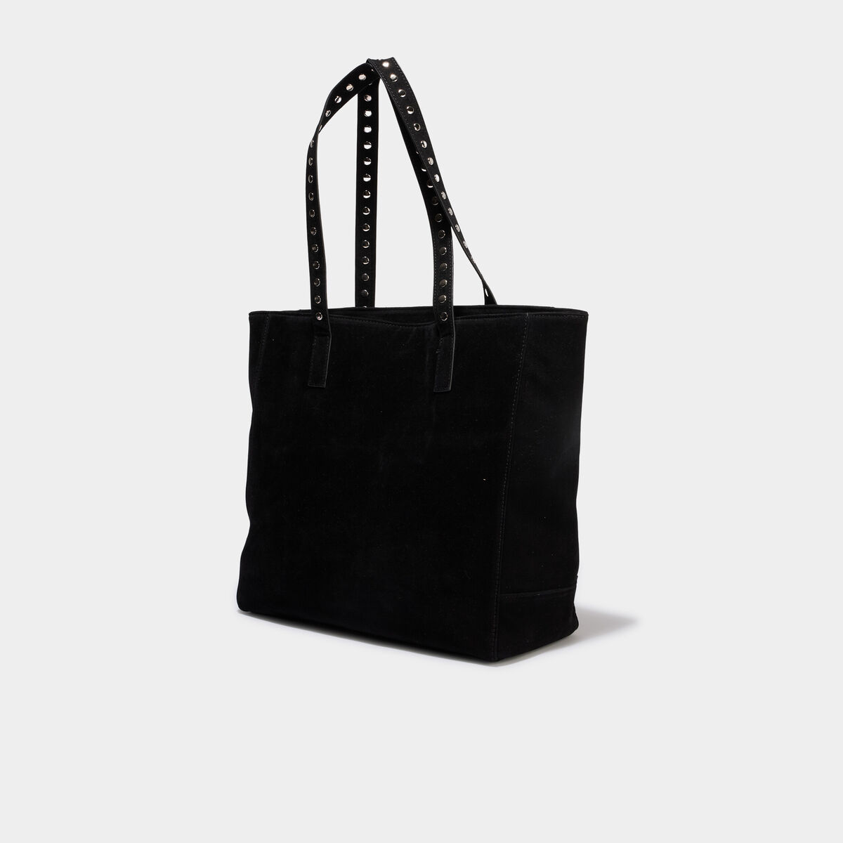 Sac cabas effet su&eacute;dine noir femme