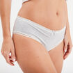 Shorty en dentelle coton gris femme