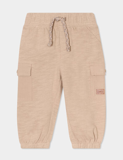Pantalon battle taille élastiquée coton sable bébé garçon