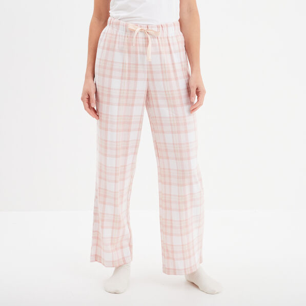 pantalon de pyjama en coton ajusable ecru femme Pantalon de pyjama en coton ajusable ecru femme