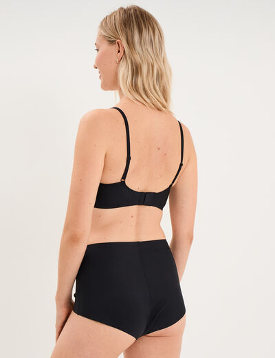 Soutien-gorge brassi&egrave;re bandeau padd&eacute; noir femme