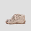 Bottillons scratchs cuir semelle souple marron bébé fille