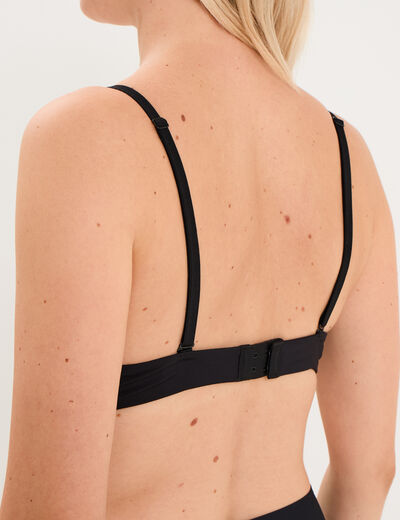 Soutien-gorge triangle bretelles fines noir femme