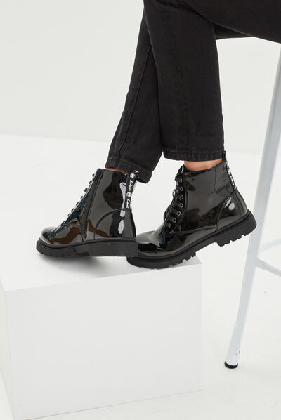 Bottines vernies zippées Liberto noir fille