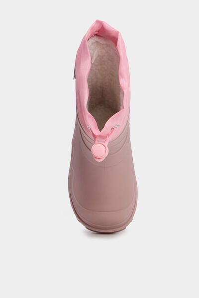 Bottes de pluie doubl&eacute;es rose fille