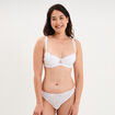 Tanga en dentelle blanc femme