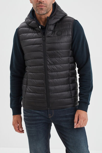 Doudoune sans manches à capuche Creeks noir homme