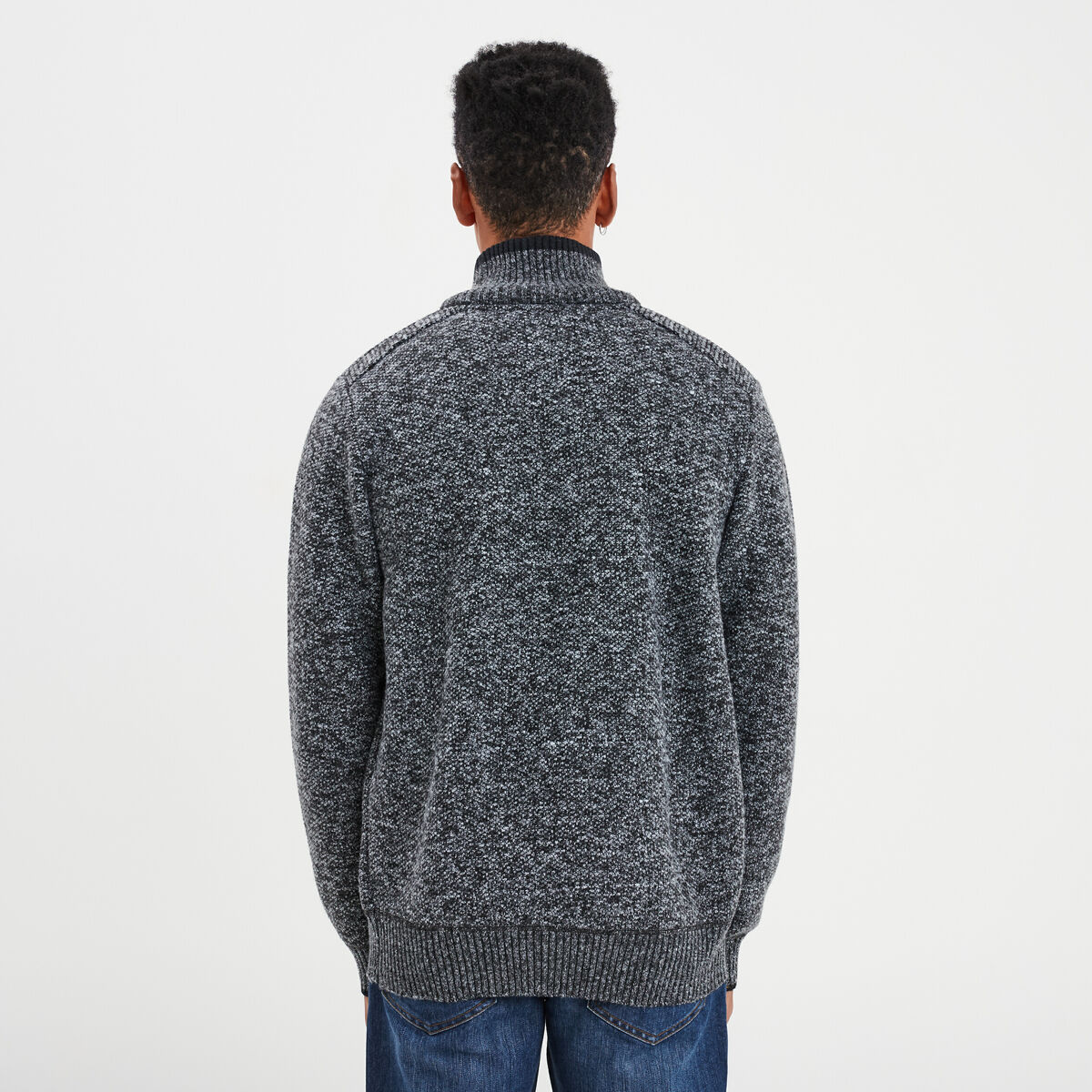 Pull camionneur zippé droit Creeks gris foncé homme