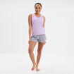 Ensemble pyjama short et débardeur bleu femme