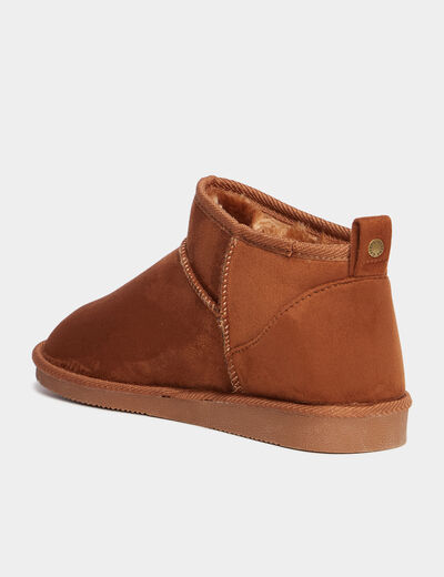 Bottines fourrées marron femme