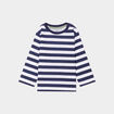T-shirt col rond manches longues coton bleu marine bébé garçon