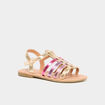 Sandales plates avec brides multicolore fille