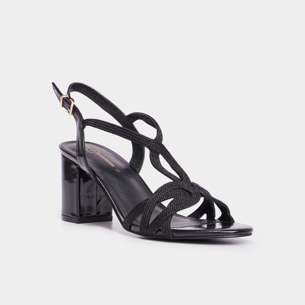 Sandales &agrave; talons Mosquitos noir femme