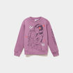 Sweat col rond Les Sisters violet fille