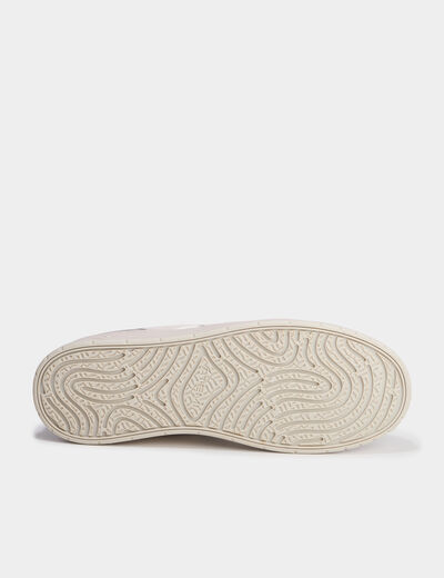 Tennis basses &agrave; lacets semelle plate gris homme
