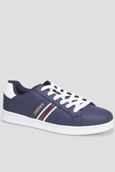 Tennis basses à lacets Creeks Tanix bleu marine homme