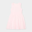 Robe patineuse sans manches coton ecru fille