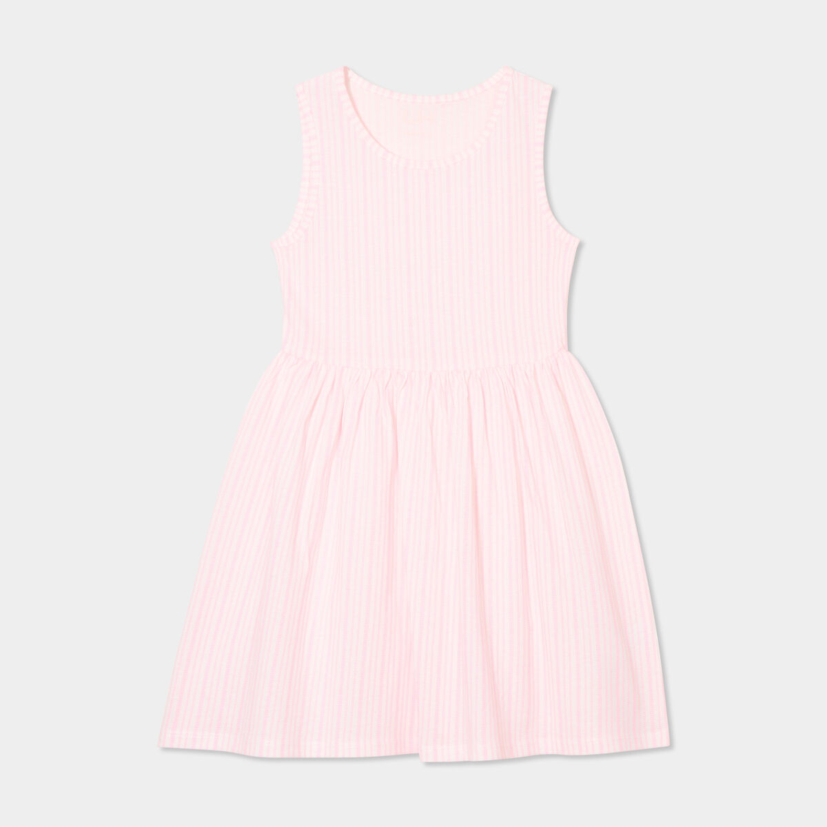 Robe patineuse sans manches coton ecru fille