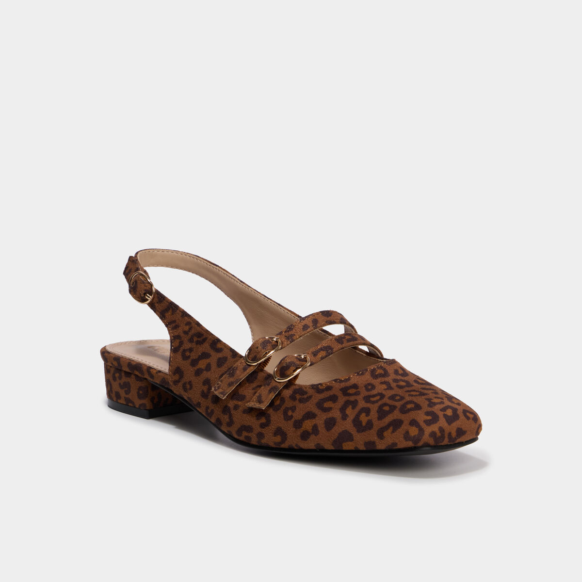 Ballerine slingback &agrave; brides dor&eacute;es multicolore femme