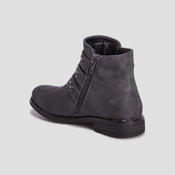 Bottines avec brides gris fille