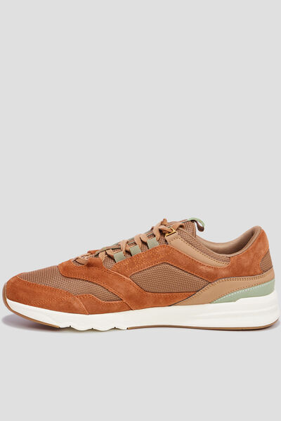Baskets running en cuir Kickers Koolflex marron homme