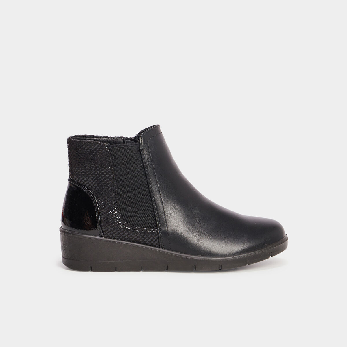Bottines compensées noir femme
