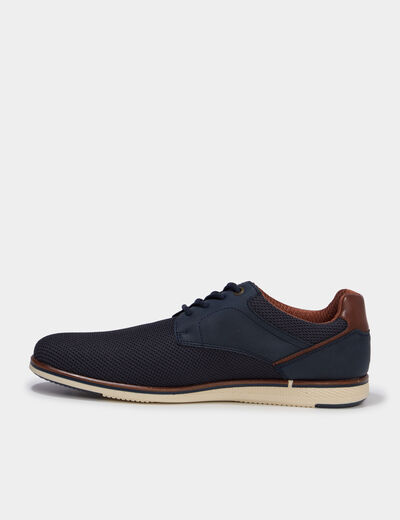 Derbies &agrave; lacets bout rond bleu marine homme
