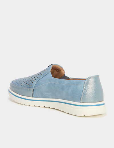 Mocassins pied large Confortissimo bleu marine femme