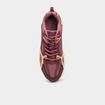 Baskets running &agrave; lacets bordeaux femme