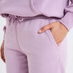 Pantalon jogging droit molleton violet clair femme