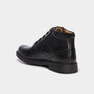 Bottines montantes zipp&eacute;es en cuir noir homme