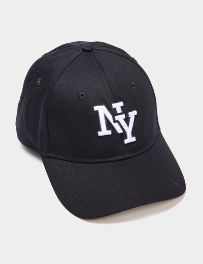 Casquette ajustable coton noir homme