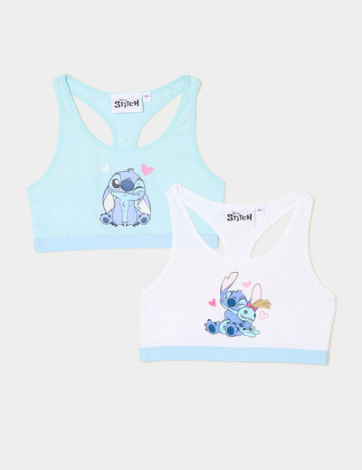 Lot 2 brassières coton Stitch vert fille