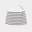 Pull marinière épaule boutonnée Creeks ecru fille
