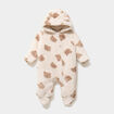 Combinaison pilote effet fausse fourrure creme b&eacute;b&eacute;