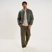 Blouson bomber d&eacute;perlant Liberto gris homme