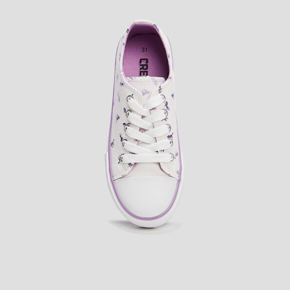 tennis en toile a lacets creeks blanc fille Tennis en toile à lacets Creeks blanc fille
