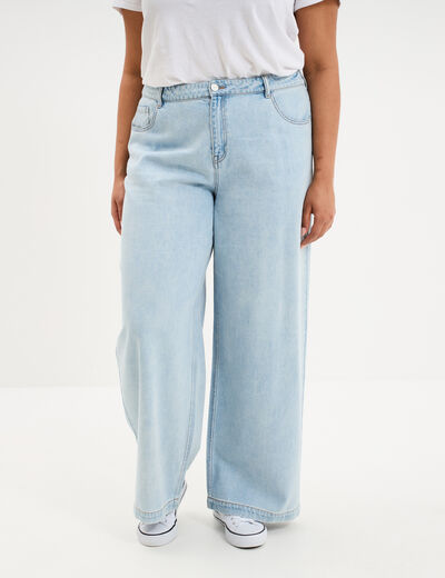 Jean large taille &eacute;lastiqu&eacute;e denim triple stone femme grande taille
