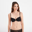 Soutien-gorge corbeille paddé dentelle noir femme