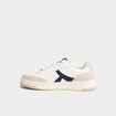 Tennis basses &agrave; lacets semelle plate bleu marine homme