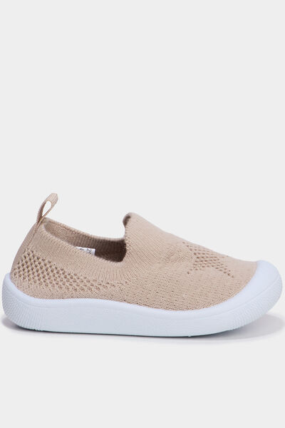 Baskets bout renforc&eacute; &agrave; semelle souple sable b&eacute;b&eacute; gar&ccedil;on
