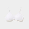 Soutien-gorge triangle padd&eacute; coton blanc fille